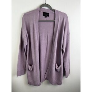 Absolutely Creative Worldwide Long Sleeve Open Front Cardigan Purple Sz Medium